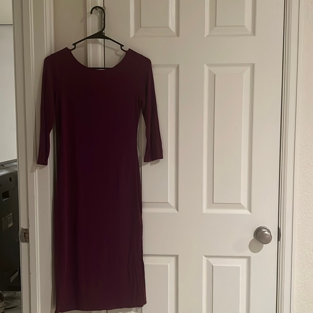 Purple dress with low back
